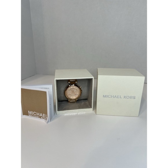 Michael Kors MK-5277 Chronograph Rose Gold Tone Stainless Steel Watch 111.4g - Picture 1 of 7